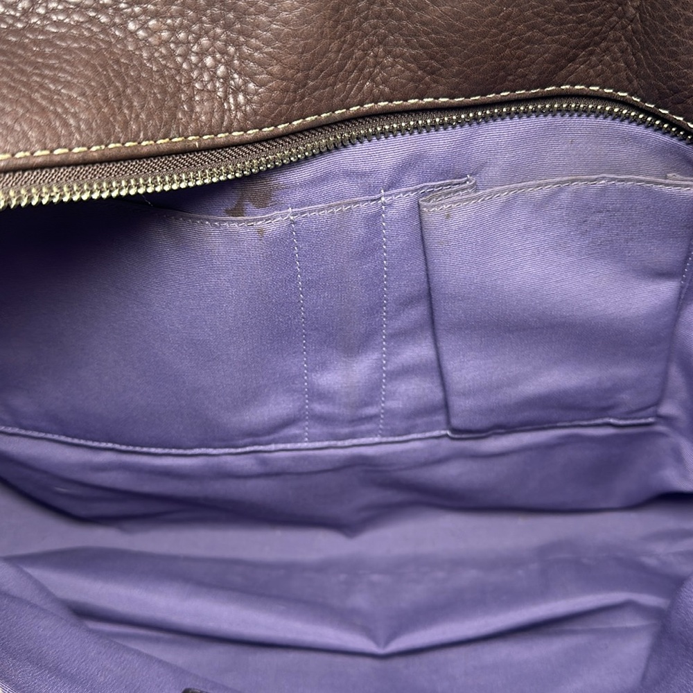 Coach Brown Leather Shoulder Tote - Picture 11 of 13